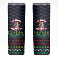The Season To Be Jolly Siberian Husky Xmas Ball Christmas Skinny Tumbler Xmas Holiday Patterns - Wonder Print Shop