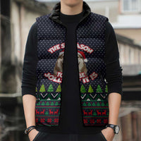 The Season To Be Jolly Siberian Husky Xmas Ball Christmas Sleeveless Puffer Jacket Xmas Holiday Patterns - Wonder Print Shop