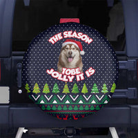 The Season To Be Jolly Siberian Husky Xmas Ball Christmas Spare Tire Cover Xmas Holiday Patterns - Wonder Print Shop