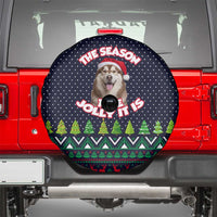 The Season To Be Jolly Siberian Husky Xmas Ball Christmas Spare Tire Cover Xmas Holiday Patterns - Wonder Print Shop