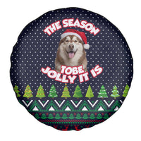 The Season To Be Jolly Siberian Husky Xmas Ball Christmas Spare Tire Cover Xmas Holiday Patterns - Wonder Print Shop