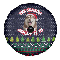 The Season To Be Jolly Siberian Husky Xmas Ball Christmas Spare Tire Cover Xmas Holiday Patterns - Wonder Print Shop