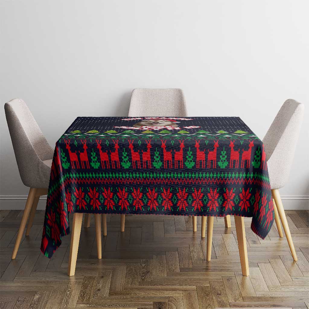 The Season To Be Jolly Siberian Husky Xmas Ball Christmas Tablecloth Xmas Holiday Patterns - Wonder Print Shop