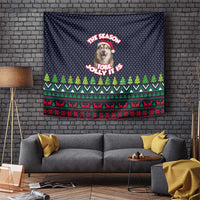 The Season To Be Jolly Siberian Husky Xmas Ball Christmas Tapestry Xmas Holiday Patterns - Wonder Print Shop