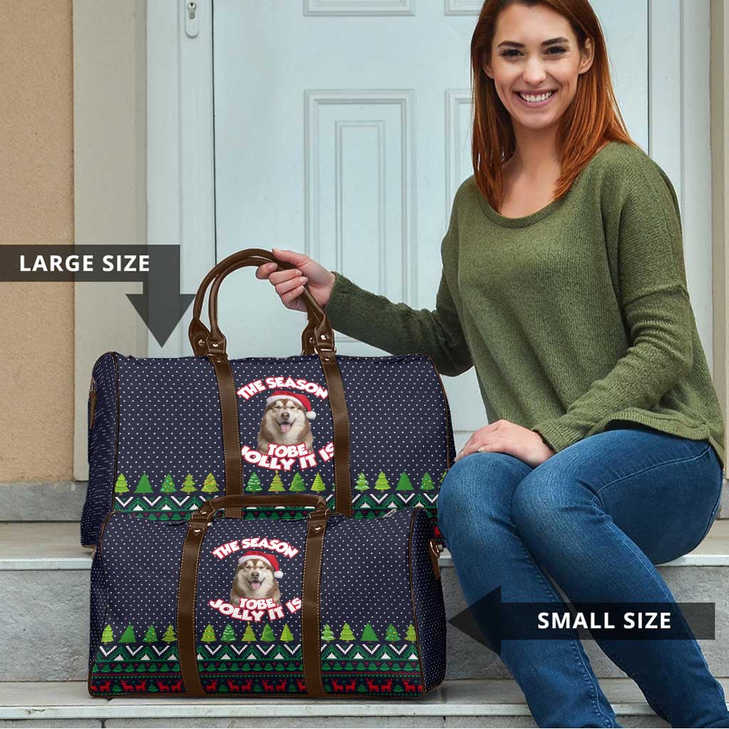 The Season To Be Jolly Siberian Husky Xmas Ball Christmas Travel Bag Xmas Holiday Patterns - Wonder Print Shop