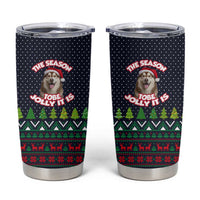 The Season To Be Jolly Siberian Husky Xmas Ball Christmas Tumbler Cup Xmas Holiday Patterns - Wonder Print Shop