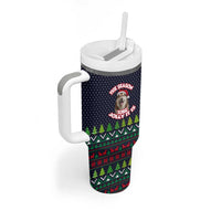 The Season To Be Jolly Siberian Husky Xmas Ball Christmas Tumbler With Handle Xmas Holiday Patterns - Wonder Print Shop