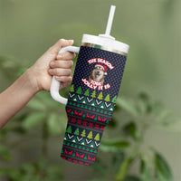 The Season To Be Jolly Siberian Husky Xmas Ball Christmas Tumbler With Handle Xmas Holiday Patterns - Wonder Print Shop