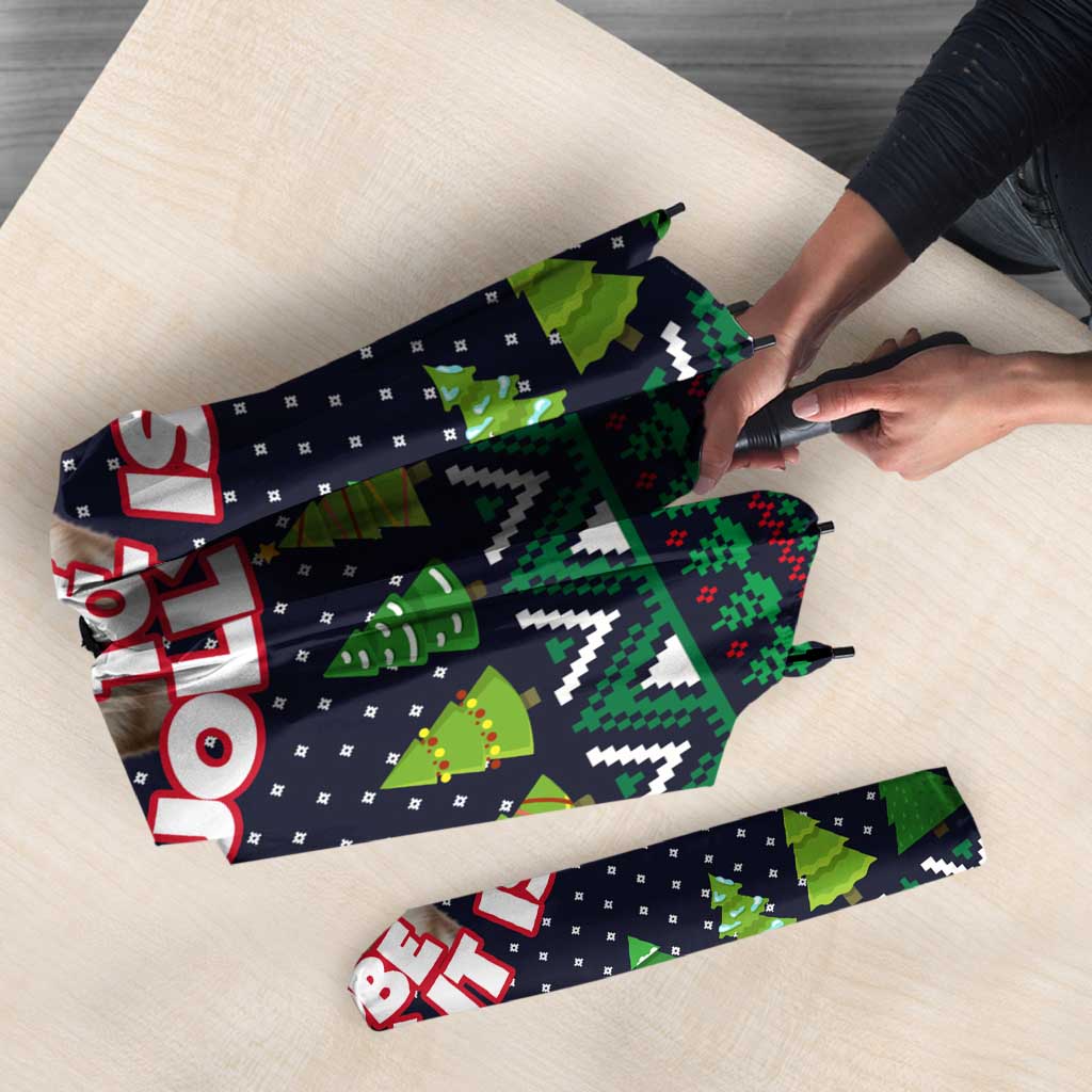 The Season To Be Jolly Siberian Husky Xmas Ball Christmas Umbrella Xmas Holiday Patterns - Wonder Print Shop