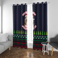 The Season To Be Jolly Siberian Husky Xmas Ball Christmas Window Curtain Xmas Holiday Patterns - Wonder Print Shop