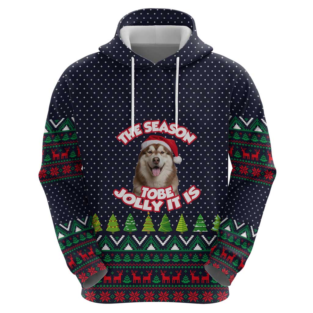 The Season To Be Jolly Siberian Husky Xmas Ball Christmas Zip Hoodie Xmas Holiday Patterns - Wonder Print Shop
