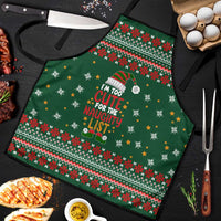 Too Cute For The Naughty List Christmas Apron Xmas Holiday Patterns - Wonder Print Shop