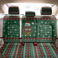 Too Cute For The Naughty List Christmas Back Car Seat Cover Xmas Holiday Patterns - Wonder Print Shop