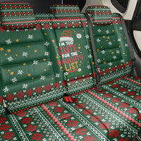 Too Cute For The Naughty List Christmas Back Car Seat Cover Xmas Holiday Patterns - Wonder Print Shop