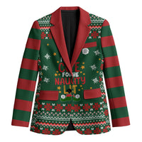 Too Cute For The Naughty List Christmas Blazer Xmas Holiday Patterns - Wonder Print Shop