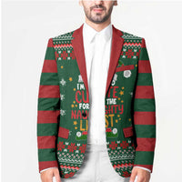 Too Cute For The Naughty List Christmas Blazer Xmas Holiday Patterns - Wonder Print Shop