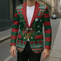 Too Cute For The Naughty List Christmas Blazer Xmas Holiday Patterns - Wonder Print Shop