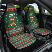 Too Cute For The Naughty List Christmas Car Seat Cover Xmas Holiday Patterns - Wonder Print Shop