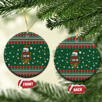 Too Cute For The Naughty List Christmas Ceramic Ornament Xmas Holiday Patterns - Wonder Print Shop