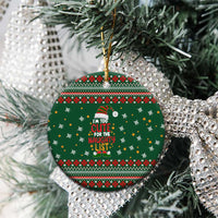 Too Cute For The Naughty List Christmas Ceramic Ornament Xmas Holiday Patterns - Wonder Print Shop