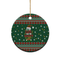 Too Cute For The Naughty List Christmas Ceramic Ornament Xmas Holiday Patterns - Wonder Print Shop