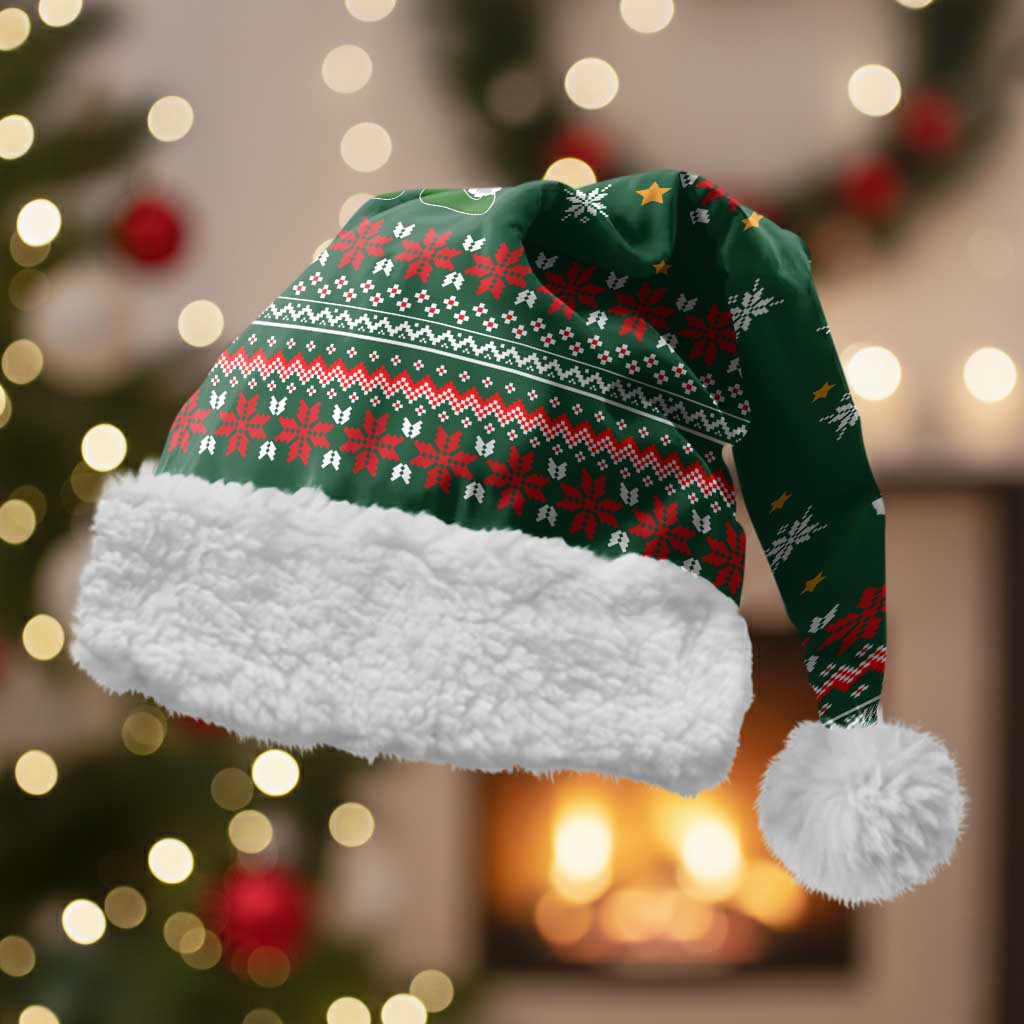 Too Cute For The Naughty List Christmas Santa Hat Xmas Holiday Patterns - Wonder Print Shop