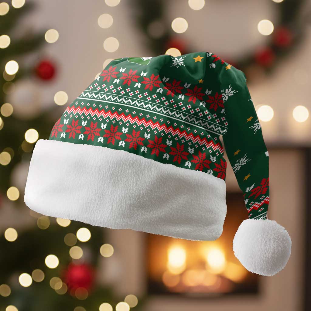Too Cute For The Naughty List Christmas Santa Hat Xmas Holiday Patterns - Wonder Print Shop