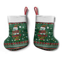 Too Cute For The Naughty List Christmas Stocking Xmas Holiday Patterns - Wonder Print Shop