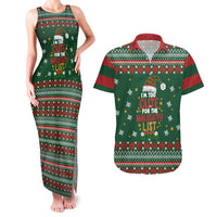 Too Cute For The Naughty List Christmas Couples Matching Tank Maxi Dress and Hawaiian Shirt Xmas Holiday Patterns - Wonder Print Shop