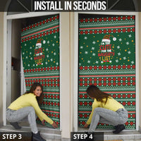 Too Cute For The Naughty List Christmas Door Cover Xmas Holiday Patterns - Wonder Print Shop