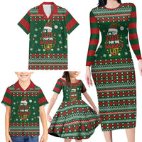 Too Cute For The Naughty List Christmas Family Matching Long Sleeve Bodycon Dress and Hawaiian Shirt Xmas Holiday Patterns - Wonder Print Shop