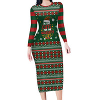 Too Cute For The Naughty List Christmas Family Matching Long Sleeve Bodycon Dress and Hawaiian Shirt Xmas Holiday Patterns - Wonder Print Shop