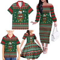 Too Cute For The Naughty List Christmas Family Matching Off The Shoulder Long Sleeve Dress and Hawaiian Shirt Xmas Holiday Patterns - Wonder Print Shop