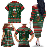 Too Cute For The Naughty List Christmas Family Matching Off The Shoulder Long Sleeve Dress and Hawaiian Shirt Xmas Holiday Patterns - Wonder Print Shop