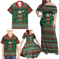 Too Cute For The Naughty List Christmas Family Matching Off Shoulder Maxi Dress and Hawaiian Shirt Xmas Holiday Patterns - Wonder Print Shop