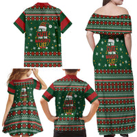 Too Cute For The Naughty List Christmas Family Matching Off Shoulder Maxi Dress and Hawaiian Shirt Xmas Holiday Patterns - Wonder Print Shop