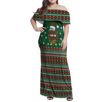 Too Cute For The Naughty List Christmas Family Matching Off Shoulder Maxi Dress and Hawaiian Shirt Xmas Holiday Patterns - Wonder Print Shop