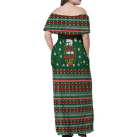 Too Cute For The Naughty List Christmas Family Matching Off Shoulder Maxi Dress and Hawaiian Shirt Xmas Holiday Patterns - Wonder Print Shop