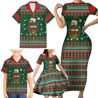 Too Cute For The Naughty List Christmas Family Matching Short Sleeve Bodycon Dress and Hawaiian Shirt Xmas Holiday Patterns - Wonder Print Shop