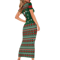 Too Cute For The Naughty List Christmas Family Matching Short Sleeve Bodycon Dress and Hawaiian Shirt Xmas Holiday Patterns - Wonder Print Shop