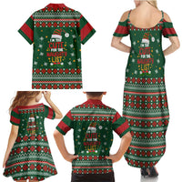 Too Cute For The Naughty List Christmas Family Matching Summer Maxi Dress and Hawaiian Shirt Xmas Holiday Patterns - Wonder Print Shop