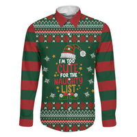 Too Cute For The Naughty List Christmas Family Matching Tank Maxi Dress and Hawaiian Shirt Xmas Holiday Patterns - Wonder Print Shop