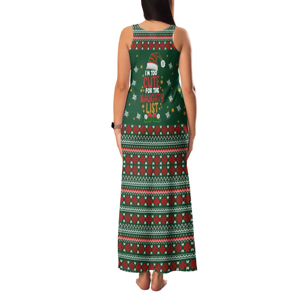 Too Cute For The Naughty List Christmas Family Matching Tank Maxi Dress and Hawaiian Shirt Xmas Holiday Patterns - Wonder Print Shop