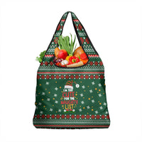 Too Cute For The Naughty List Christmas Grocery Bag Xmas Holiday Patterns - Wonder Print Shop