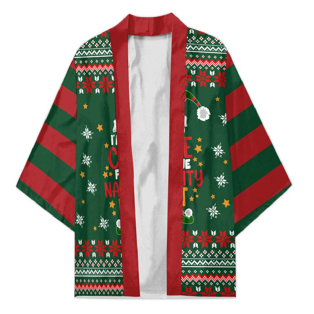 Too Cute For The Naughty List Christmas Kimono Xmas Holiday Patterns - Wonder Print Shop
