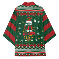Too Cute For The Naughty List Christmas Kimono Xmas Holiday Patterns - Wonder Print Shop
