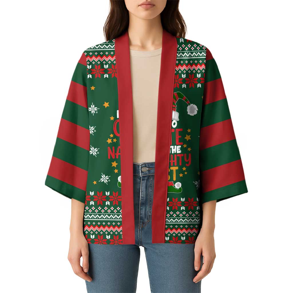 Too Cute For The Naughty List Christmas Kimono Xmas Holiday Patterns - Wonder Print Shop
