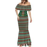 Too Cute For The Naughty List Christmas Mermaid Dress Xmas Holiday Patterns - Wonder Print Shop