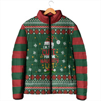 Too Cute For The Naughty List Christmas Padded Jacket Xmas Holiday Patterns - Wonder Print Shop