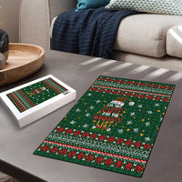 Too Cute For The Naughty List Christmas Puzzle Xmas Holiday Patterns - Wonder Print Shop